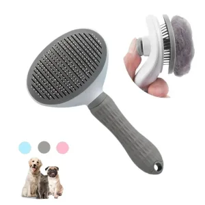 Dog & Cat Grooming Comb – Long Hair Detangler & Cleaning Tool